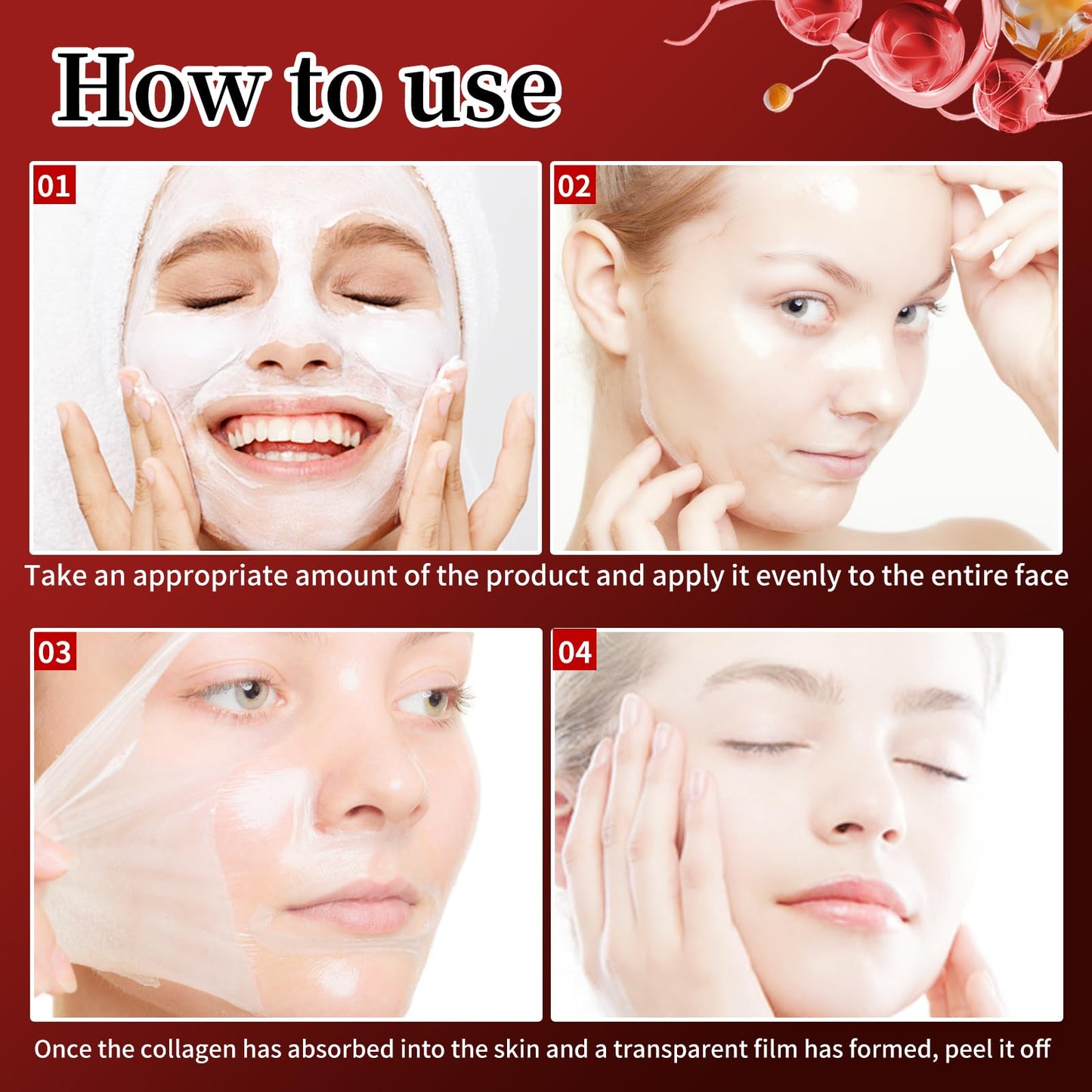 YAFUSIPE Collagen Night Wrapping Mask Hydrating Peel Off Face Mask for Women Tightening Lifting Facial Mask Skincare Anti Aging Collagen Masks for Wrinkles Fine Line Glowing 2.71oz