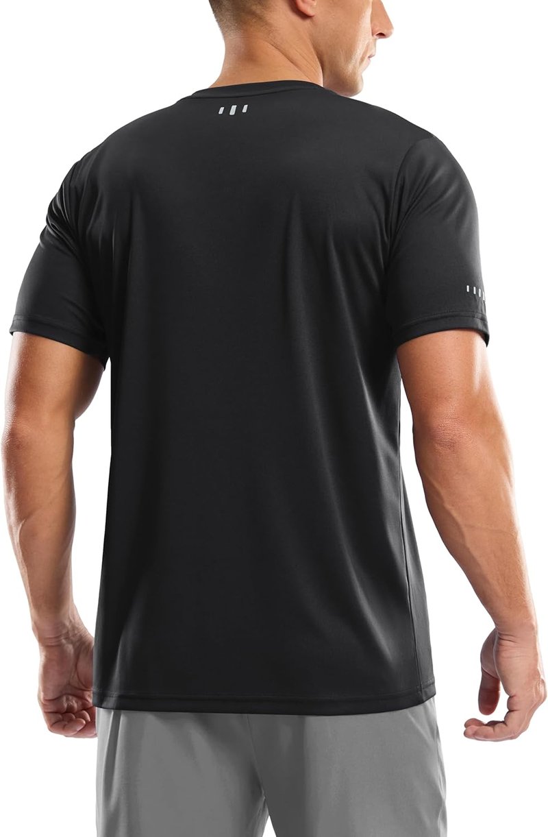 Men's UPF 50+ Sun Protection Workout T-Shirt - Moisture-Wicking Rash Guard for Beach & Hiking
