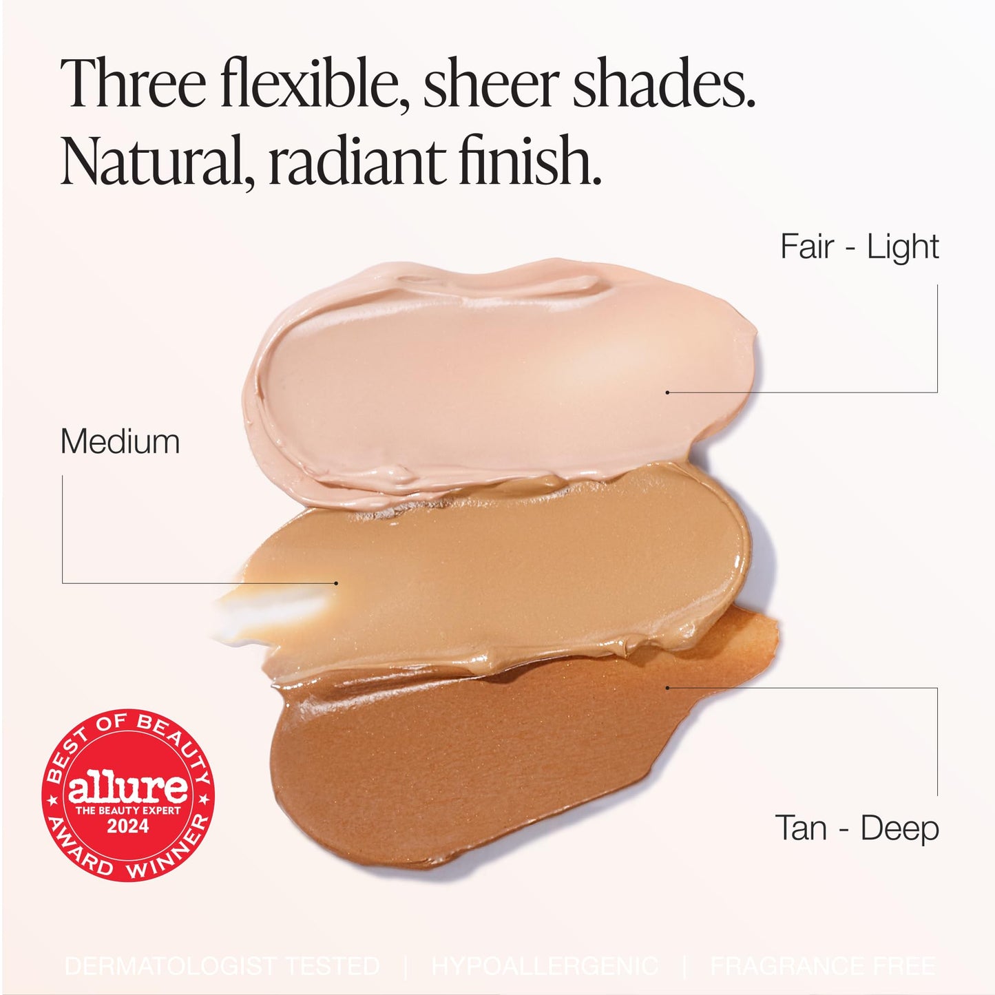 INNBEAUTY Project Mineral Sun Glow Broad Spectrum Sunscreen SPF 43 PA+++ with Peptides & Vitamin C, Fair-Light, 1.7 OZ (50ml)