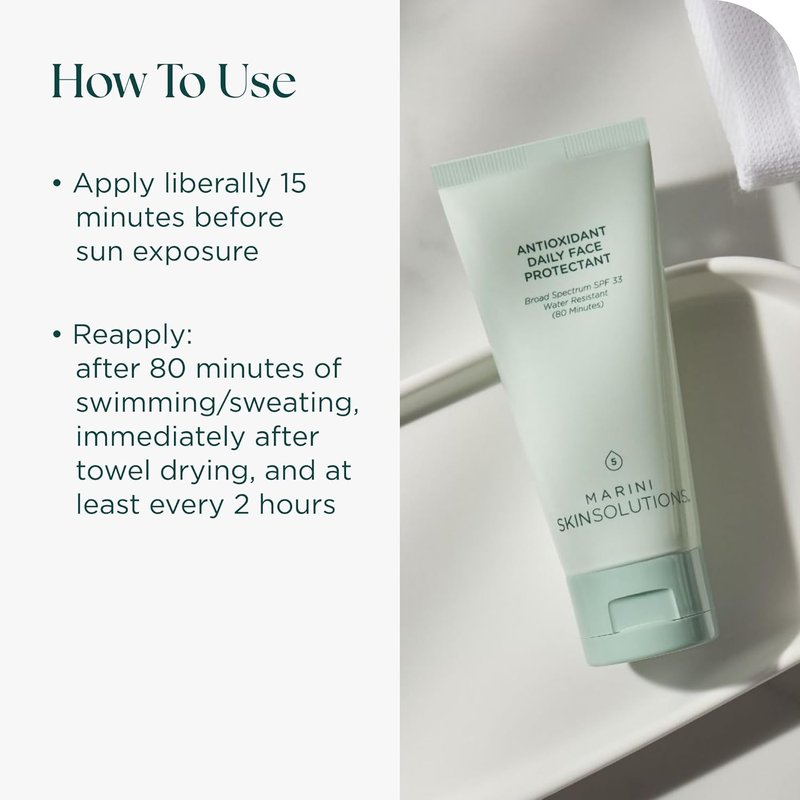 Antioxidant Daily Face Protectant - Broad-Spectrum SPF 33 Sunscreen, Water Resistant - 2 oz