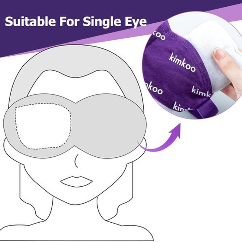 Heated Eye Mask, Microwave Warm Eye Compress, Moist Heat Eye Mask for Dry Eyes, Styes, Blepharitis, Itchy Eyes and Eye Strain Relief (Purple)