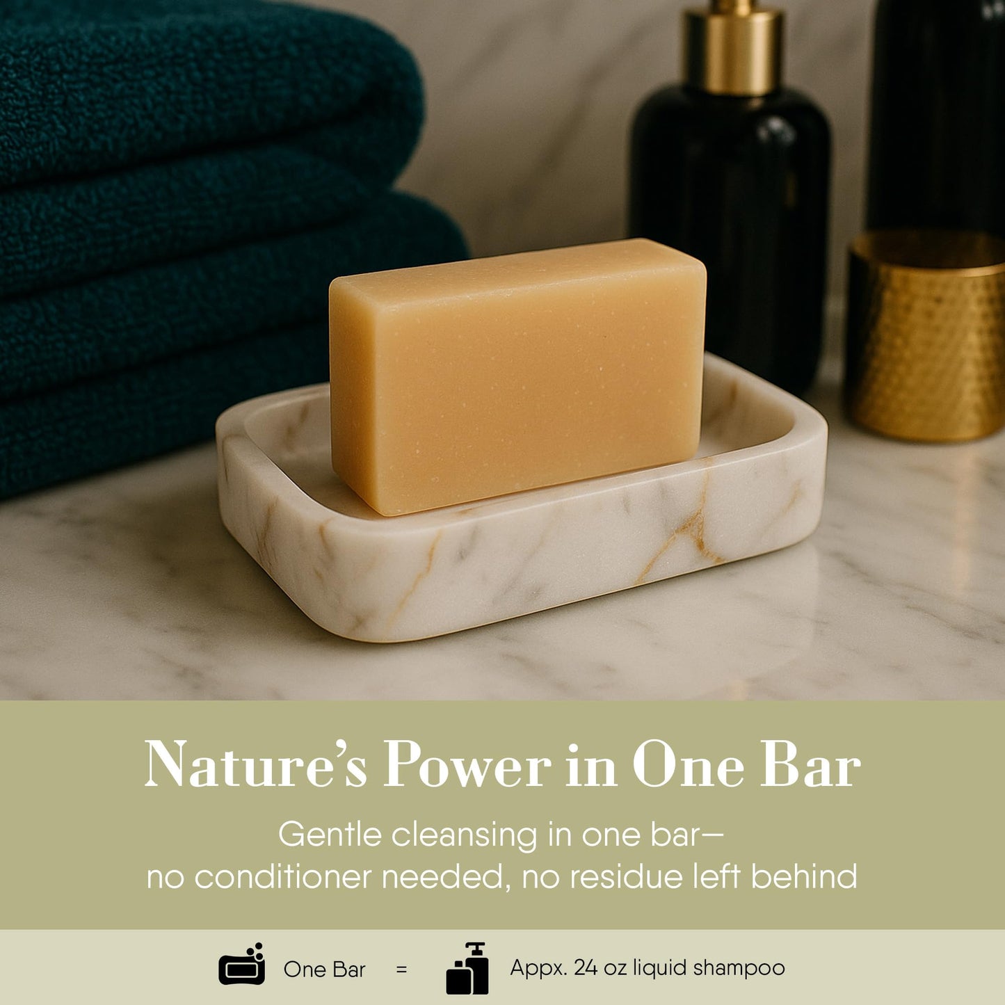 360Feel Oatmeal Honey Shampoo Bar - Nourishing and Moisturizing Anti-Dandruff Oatmeal Soap Bar - Handmade with Essential Oils - Travel Friendly and Compact - Zero Harsh Additives - 3.5 Ounce