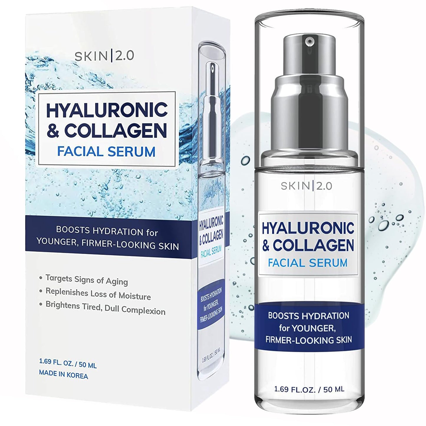 Skin 2.0 Face Serum - Facial Serum - Cruelty Free Korean Skin Care For All Skin Types - 1.69 Fl. oz