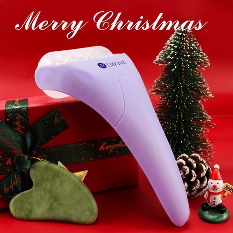 BAIMEI Cryotherapy Ice Roller and Gua Sha Facial Tools Reduces Puffiness Migraine Pain Relief, Skin Care Tools for Face Massager Self Care Gift for Men Women - Purple