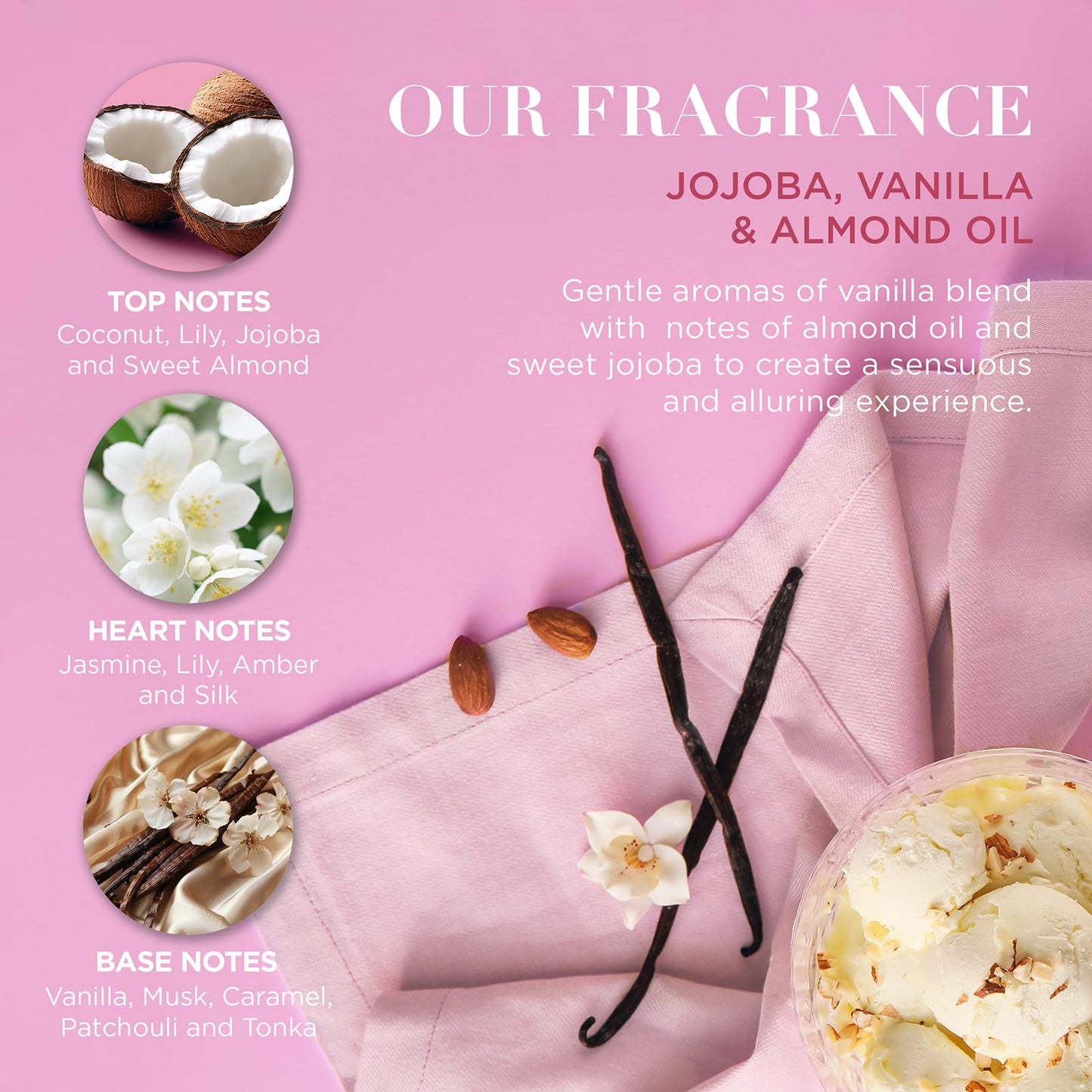 Baylis & Harding Jojoba, Vanilla & Almond Oil Luxury Pamper Gift Set For Women - Vegan Friendly