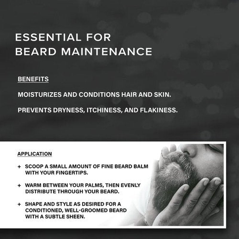 Natural Beard Balm for Men, Medium to Firm Hold & Seals in Moisture with Shea Butter, Jojoba Oil, & Sea Minerals, Sundance-Citrus Cologne Scent, 2 oz