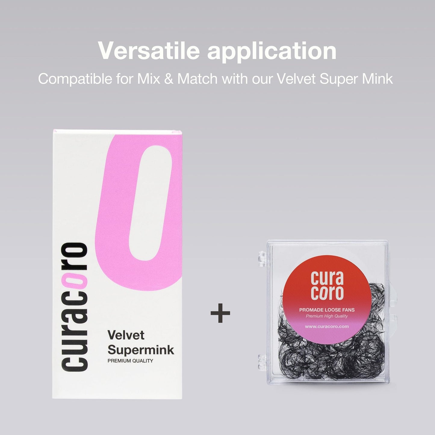 Curacoro Super Mink Lashes Extensions 0.12 CC Curl 15mm