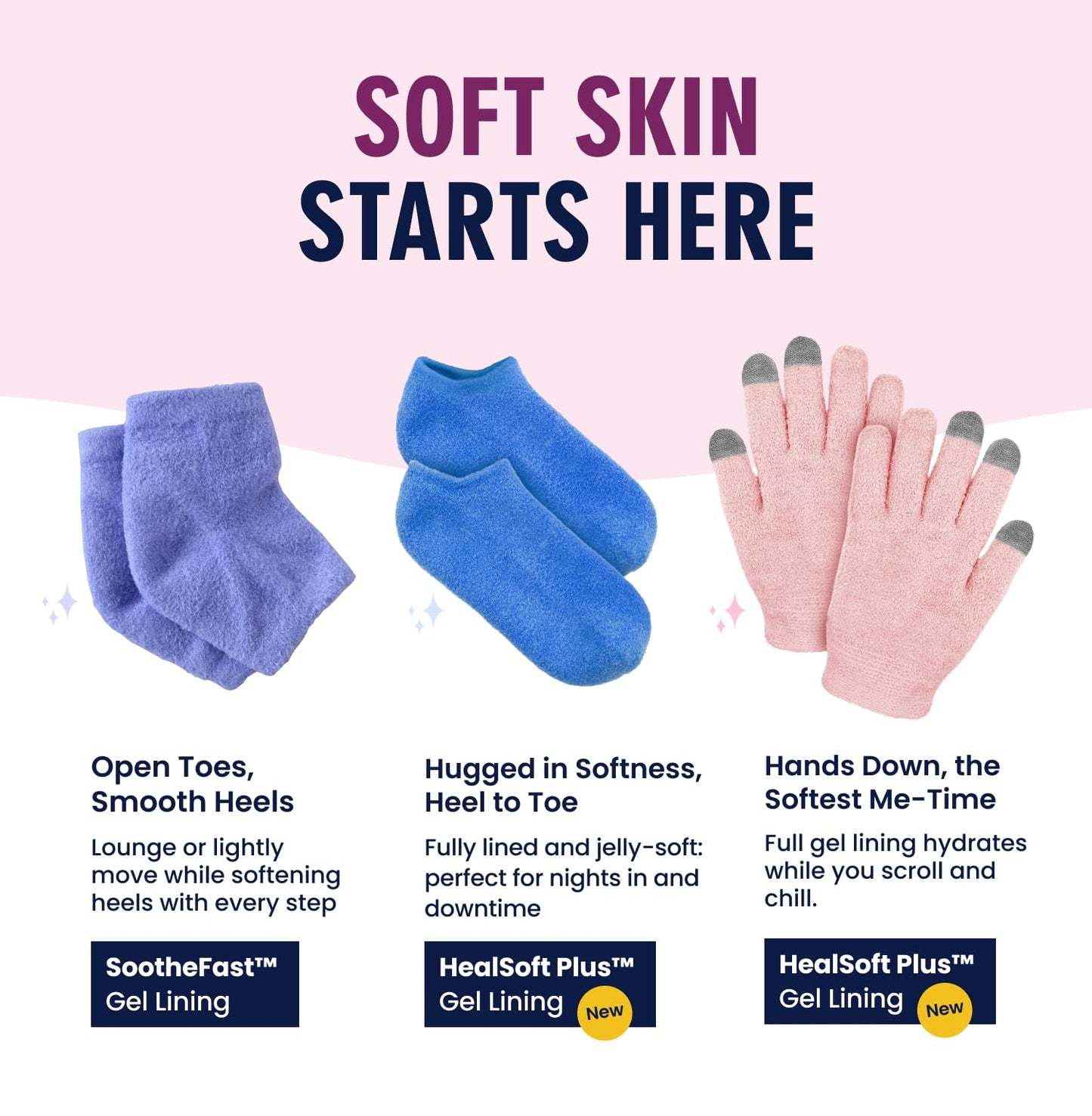 Dr. Frederick’s Original Moisturizing Gel Gloves – Deep Moisturizing and Fast Relief for Dry Hands – Touchscreen-Friendly – Mango Butter, Shea Butter, Jojoba, & Coconut Oil - Plush Pink