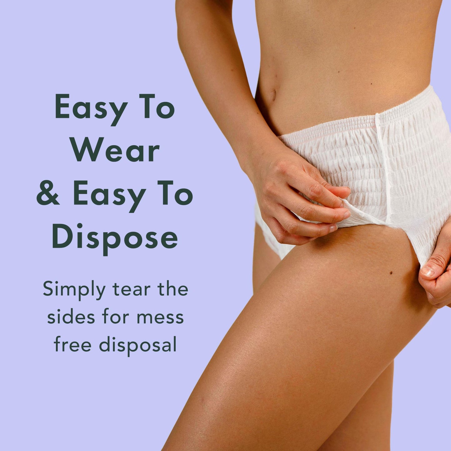 Rael Disposable Period Underwear, Organic Cotton Cover (Size S-M, 20 Ct)