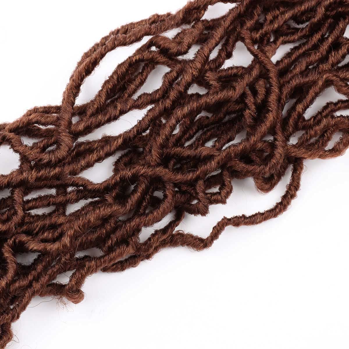 6 Packs Soft Locs Crochet Hair Pre Looped 24 Inch Faux Locs Crochet Braids Goddess Locs Dreadlocs Synthetic Hair For Black Women (24 Inch 6PACK 30#)
