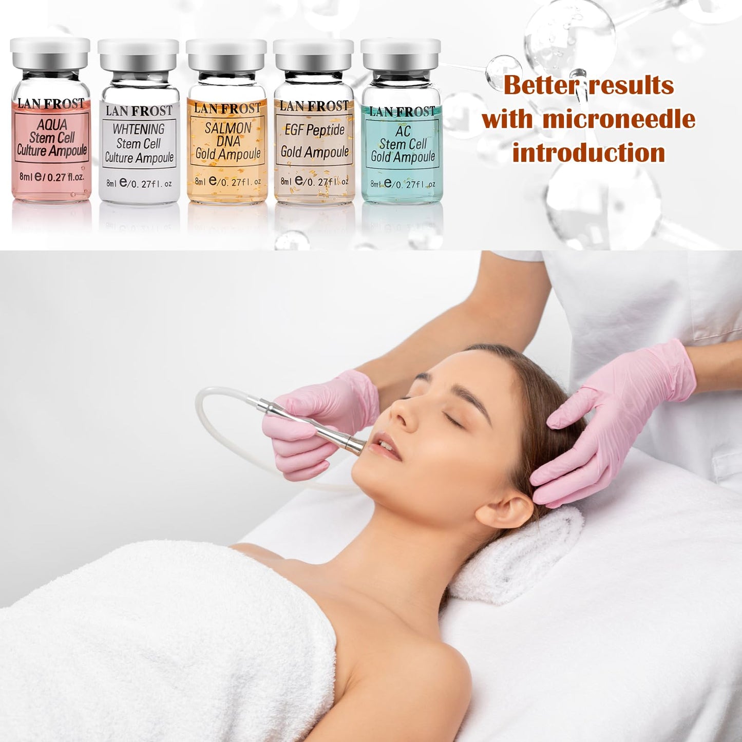 Facial Glow Starter Kit Serum Hyaluronic Acid Essence Skin Care Set 0.27oz 12 Vials, Skin Care Serum for Face Radiance Facial Glow Kit
