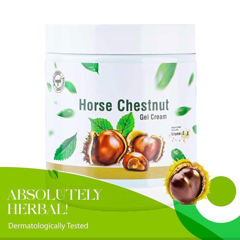 Horse Chestnut Gel Cream - Herbal Skin Care Gel for Legs & Body | Lightweight, Fast Absorbing, Soothing Relief (500ml)