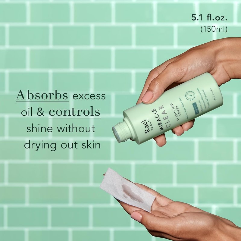 Rael Miracle Bundle | Invisible Spot Covers, Exfoliating Cleanser, Toner & Barrier Cream - 96 Count, 5.1 oz, 1.8 fl. oz