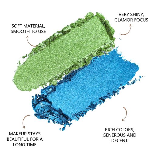 FeiCuiYun Double color eye shadow, Eyeshadows Creamy, high pigment eye makeup palette, matte shimmer metal eye shadow powder, Blendable, Ultra-Pigmented, Easy to Apply, Matte & Shimmer, (04)