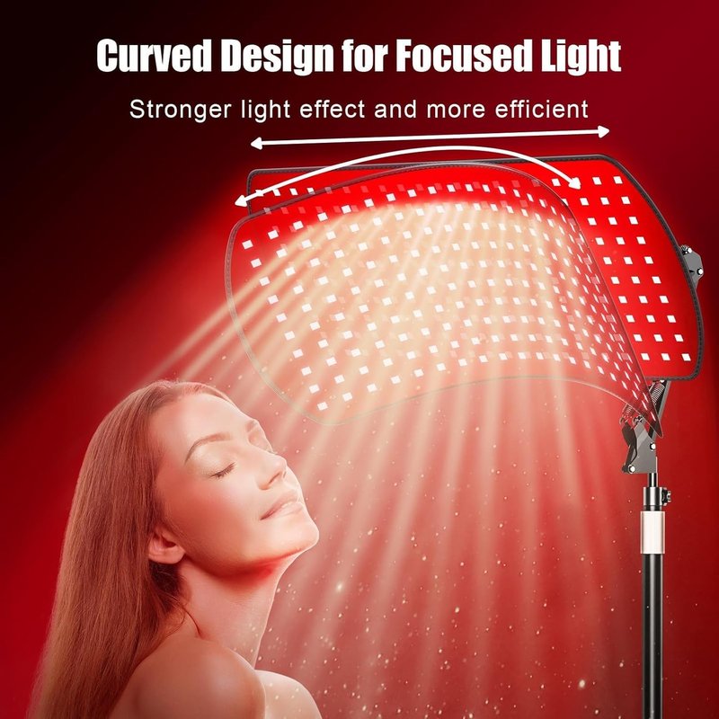Red Light Therapy Lamp - 10-in-1 Wearable Device with 600 Beads | 660nm & 850nm Infrared for Body & Face