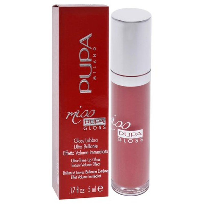 Pupa Milano Miss Milano Lip Gloss - Shiny, Smooth, Plump - Soft, Innovative Gel Texture - Glides Smoothly On Lips - For A Moisturizing And Volume Enhancing Effect - 302 Ingenious Pink - 0.17 OZ