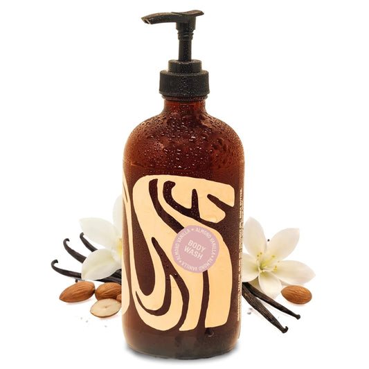 Tallow and Honey Body Wash - Moisturizing Almond Vanilla Formula | 16oz with Olive Oil, Shea Butter & Jojoba Oil