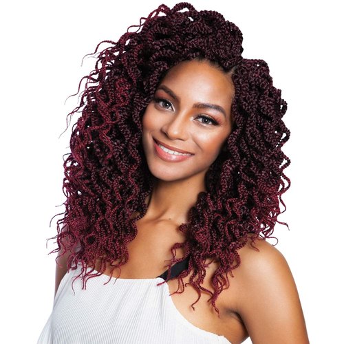 MULTI PACK DEALS! Mane Concept Synthetic Hair Crochet Braids 2X Wanda Box Braid 12" (3-PACK, T1BBUG)