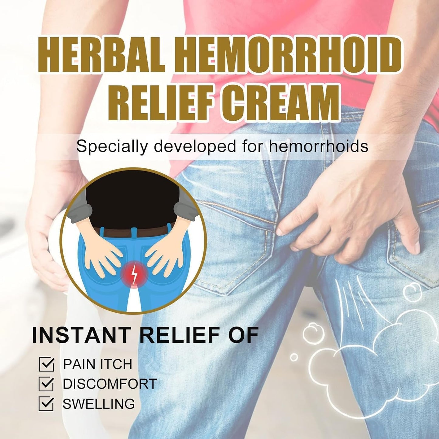 KYZTMHC GAOP Hemorrhoid Crema 50%, Hemorrhoids Ointment, Natural Soothe Herbal Hemorrhoid Ointment, Herbal Hemorrhoids Relief Cream for Men & Women (2pcs)