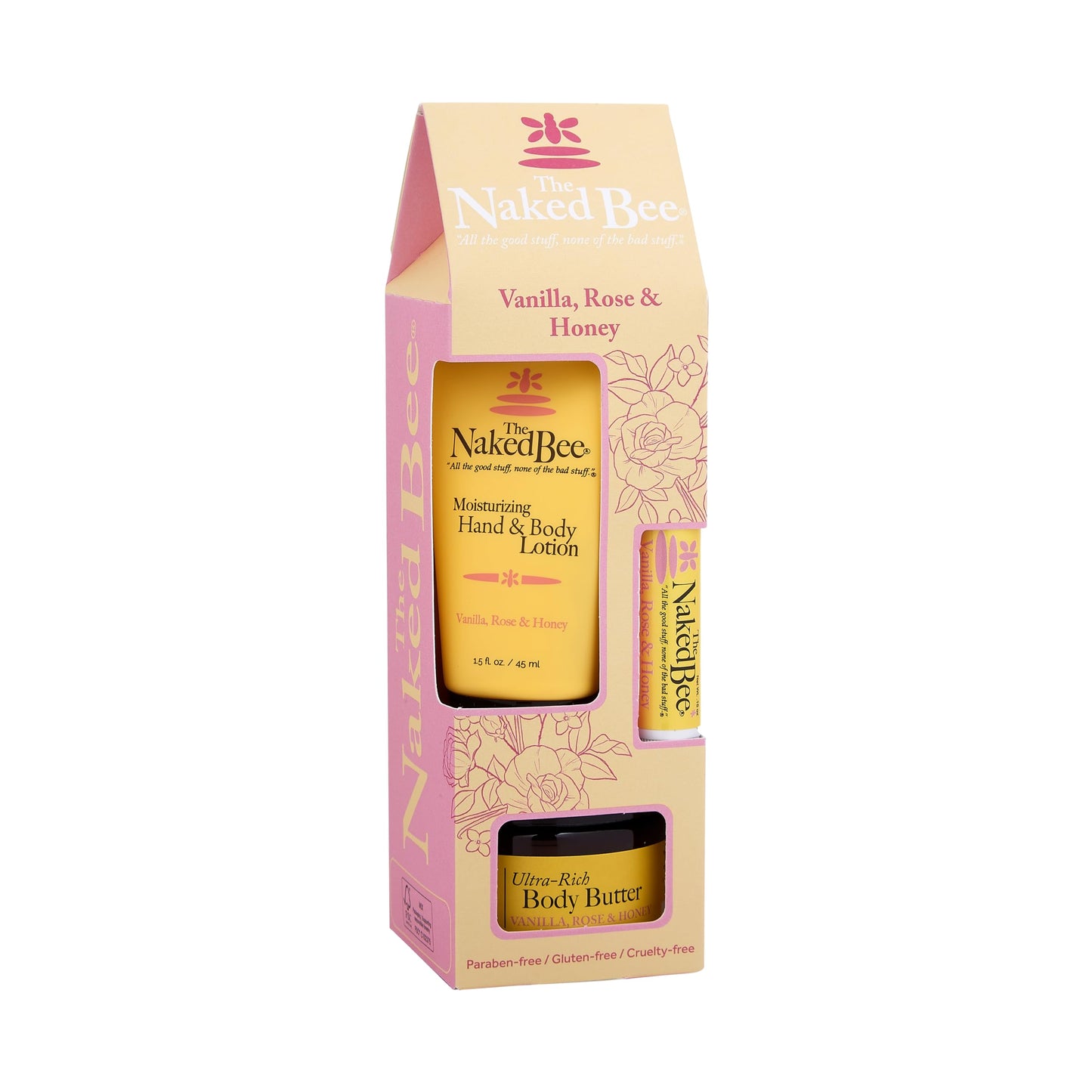 The Naked Bee Contemporary Vanilla, Rose & Honey Gift Collection