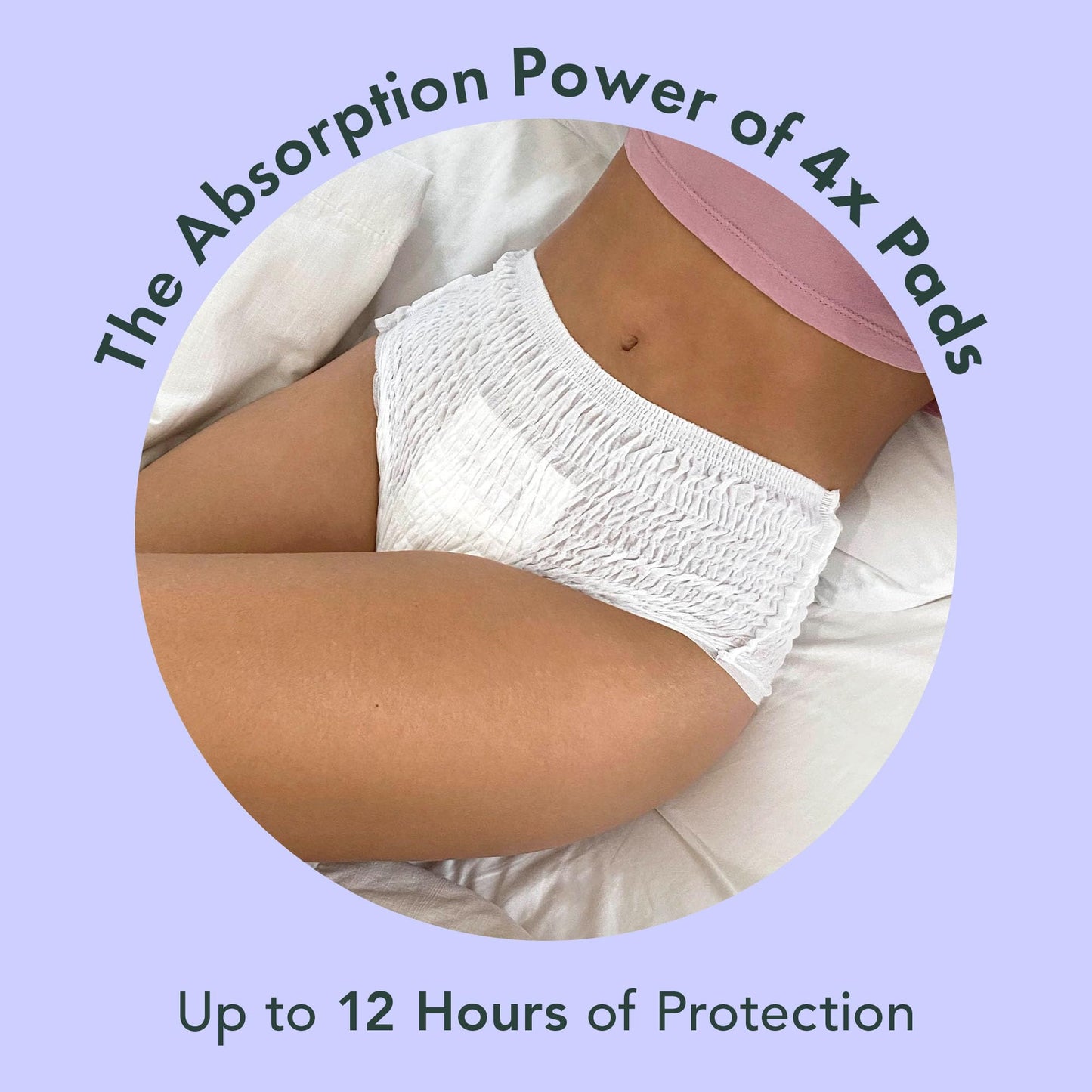 Rael Disposable Period Underwear, Organic Cotton Cover (Size S-M, 20 Ct)