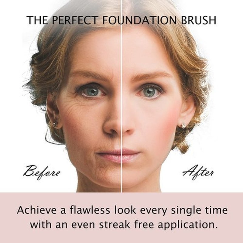 ENERGY Under Eye Concealer Brush Mini Flat Angled Kabuki Foundation Brush with Synthetic Bristles for Concealing Blending Setting Buffing with Powder Liquid Cream Cosmetics Vegan Makeup Brushes