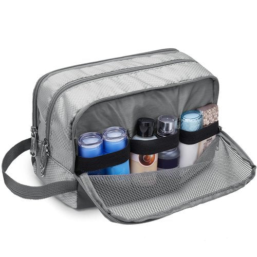 Toiletry Bag for Men Hanging Dopp Kit Water Resistant Shaving Bag Small Toiletry Bag for Traveling (Grey)