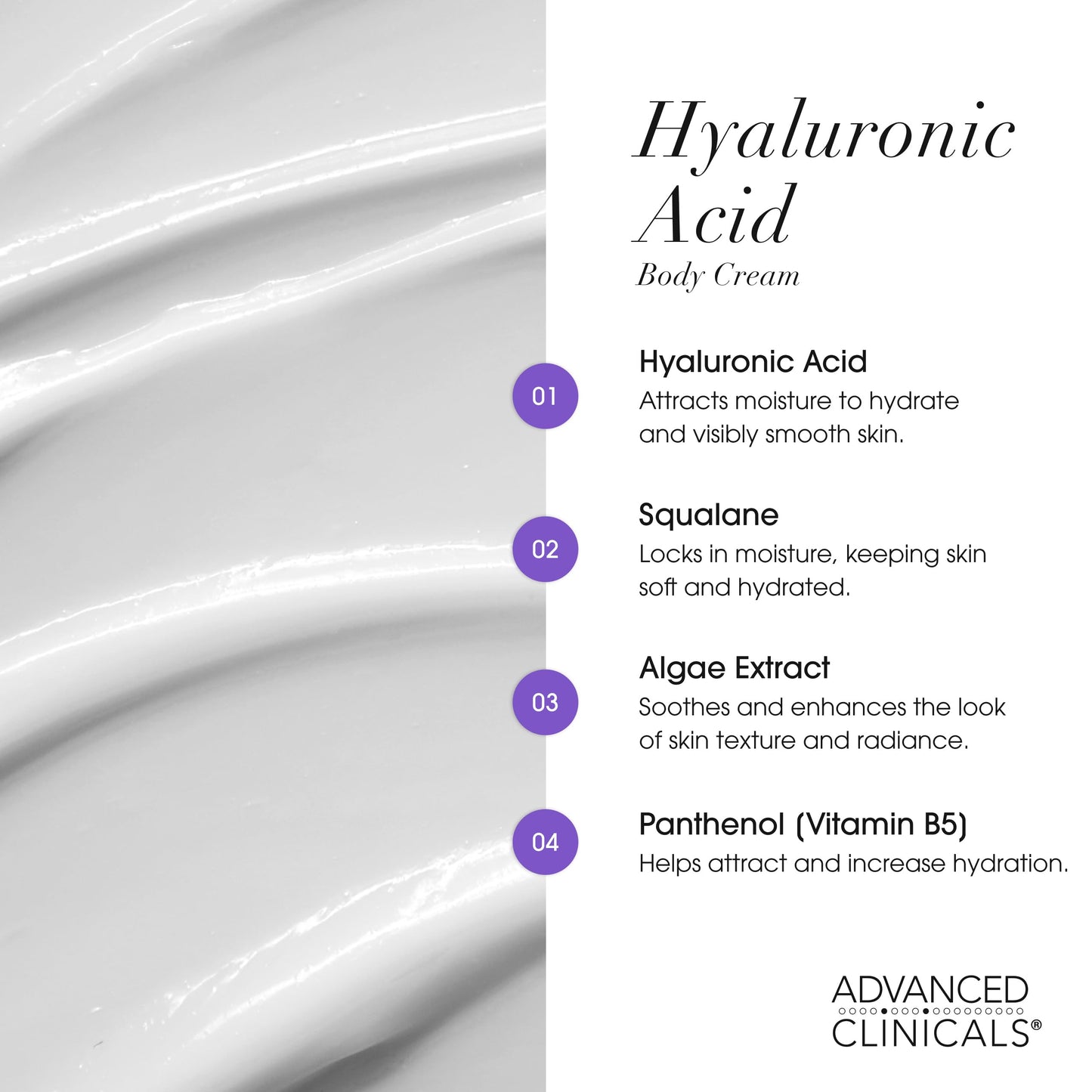 Advanced Clinicals Collagen Peptides Body Lotion + Hyaluronic Acid Moisturizer 2PC Skincare Set For Women & Men | Dry Skin Moisturizing Body Cream Helps Diminish Appearance Of Crepey Skin, 2PC Bundle