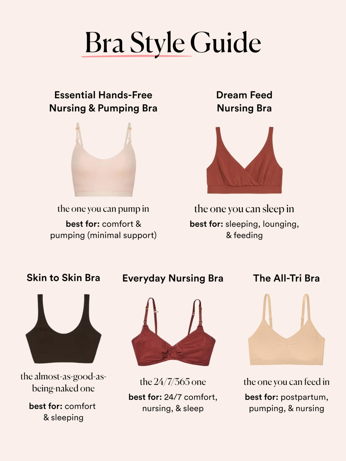 HATCH The All-Tri Maternity & Nursing Bra, Seamless & Wireless with Pull-Down Design & Adjustable Straps, Sand, X-Large