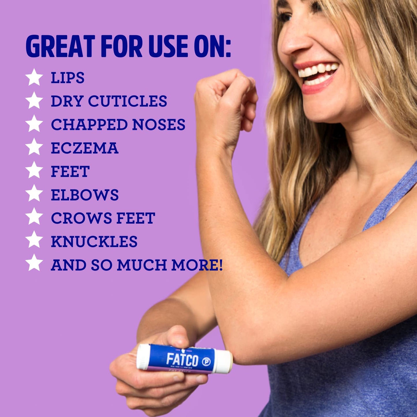 FATCO Fat Stick and All Purpose Moisturizing Stick for Dry Areas on your Face, Lips, and Body - Variety (4 Pack)