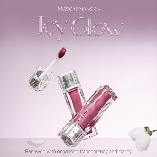 MUZIGAE MANSION Icy Glow Lip Tint – (Vegan Collagen), Long Lasting, (No-Stain), Hydrating Gloss, Matte Finish, (K-Beauty) Makeup, Red & Tinted Shades (05 BREEZY, 0.18 Fl oz)