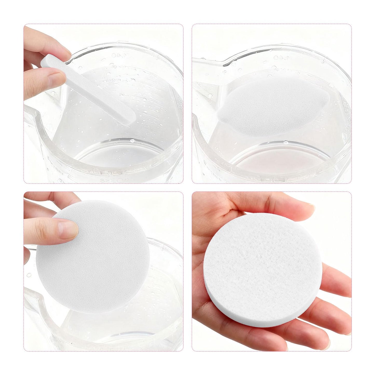 Akariyo 120 PCS-Compressed Facial Sponges,100% Natural Cellulose Face Sponge, Professional Cosmetic Spa Sponges for Daily Facial Cleansing,Exfoliating,Makeup Removal,Travel Skincare Essentials (White)