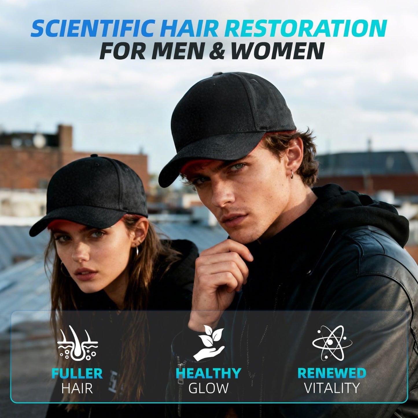 2026 Upgrade Wireless Laser Cap for Hair Regrowth,Rechargeable Red Light Therapy for Hair Growth