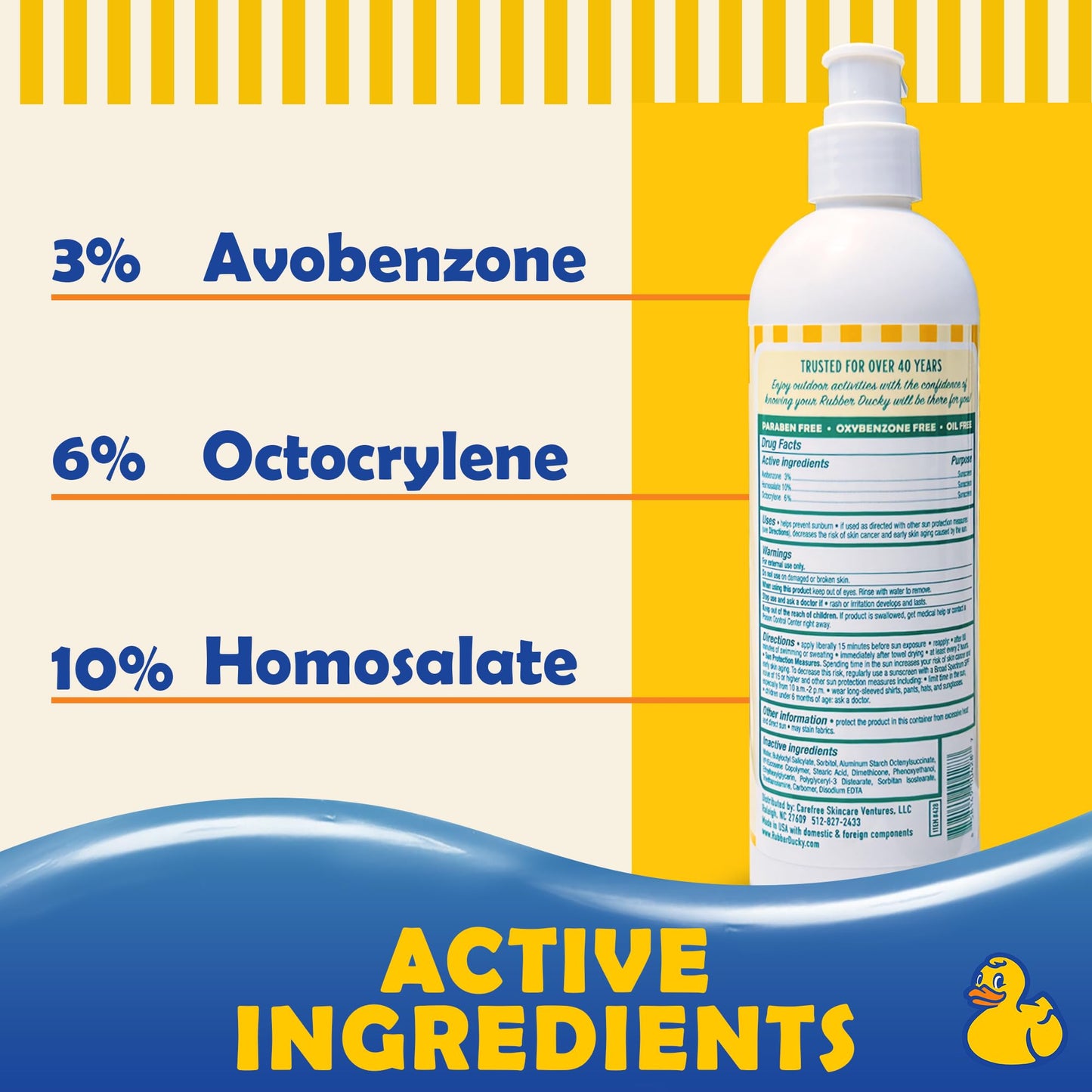 Rubber Ducky | Pump Sunscreen with SPF 50, Vitamin E for Face and Body | Broad Spectrum Lotion | SPF 50 Sunscreen with Pump Alternative for Moisturizing Sunblock (12oz Bottle)