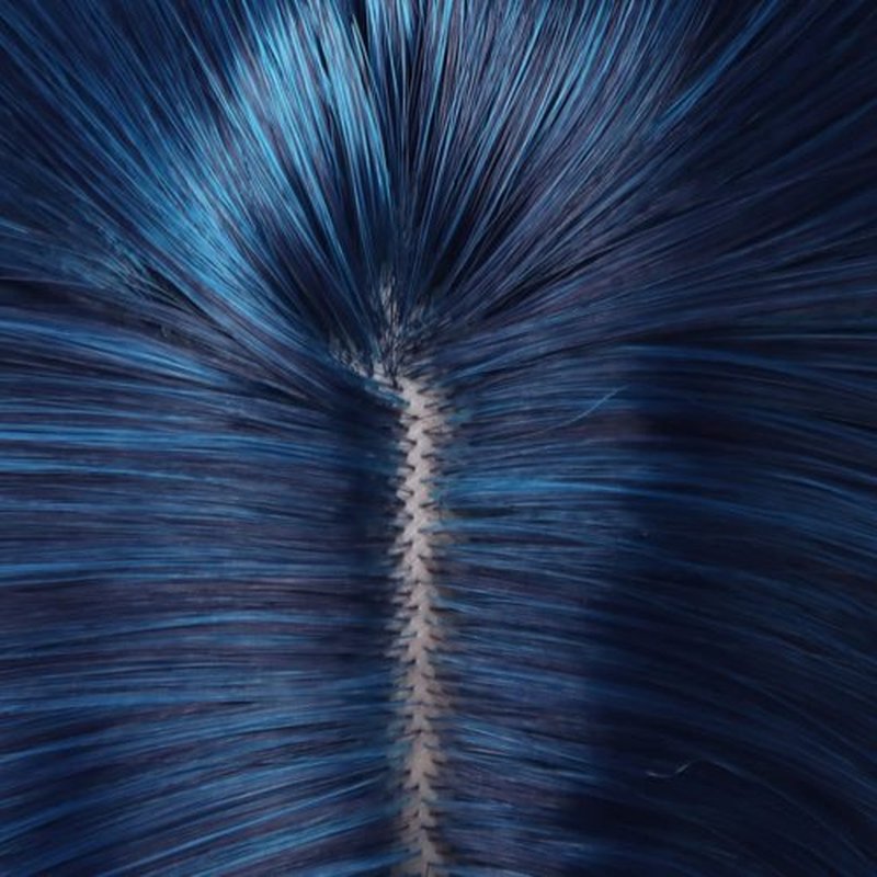 BERON Blue Wig Short Curly Wig Mix Blue Bob Wig Charming Women Girls Beach Wave Wigs Blue Wigs for Cosplay Costume Party Wig Cap Included