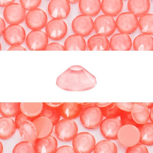 Novani 3000 Pieces Flatback Rhinestones Glass Round Gems Mocha Lt.red Crystals for Nail Art DIY Crafts Clothes Shoes,SS6,1.9-2.0mm