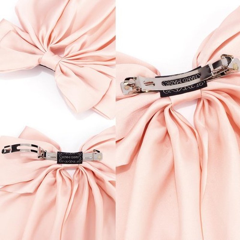 Atoden Hair Bows Silky Satin Bows for Hair Ribbons 4Pcs Coquette Oversized Long Tail Hair Bow Clips Barrettes Neutral Big Bowknot Hair Accessories for Women Girl Trendy Stuff Gifts