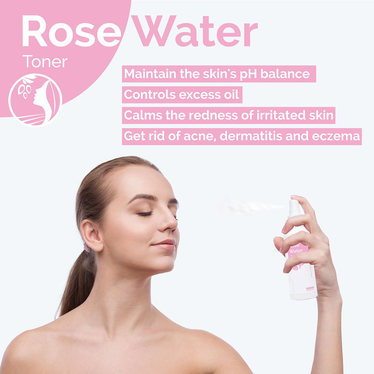 Fatima's Garden Rose Water Toner - Organic Hydrating Toner, 100ml