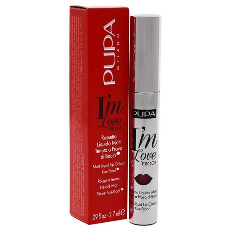 Pupa I Am Love Proof Matt Liquid Lip Color - 007 Bright Fuchsia Milano for Women - 0.09 oz Lipstick