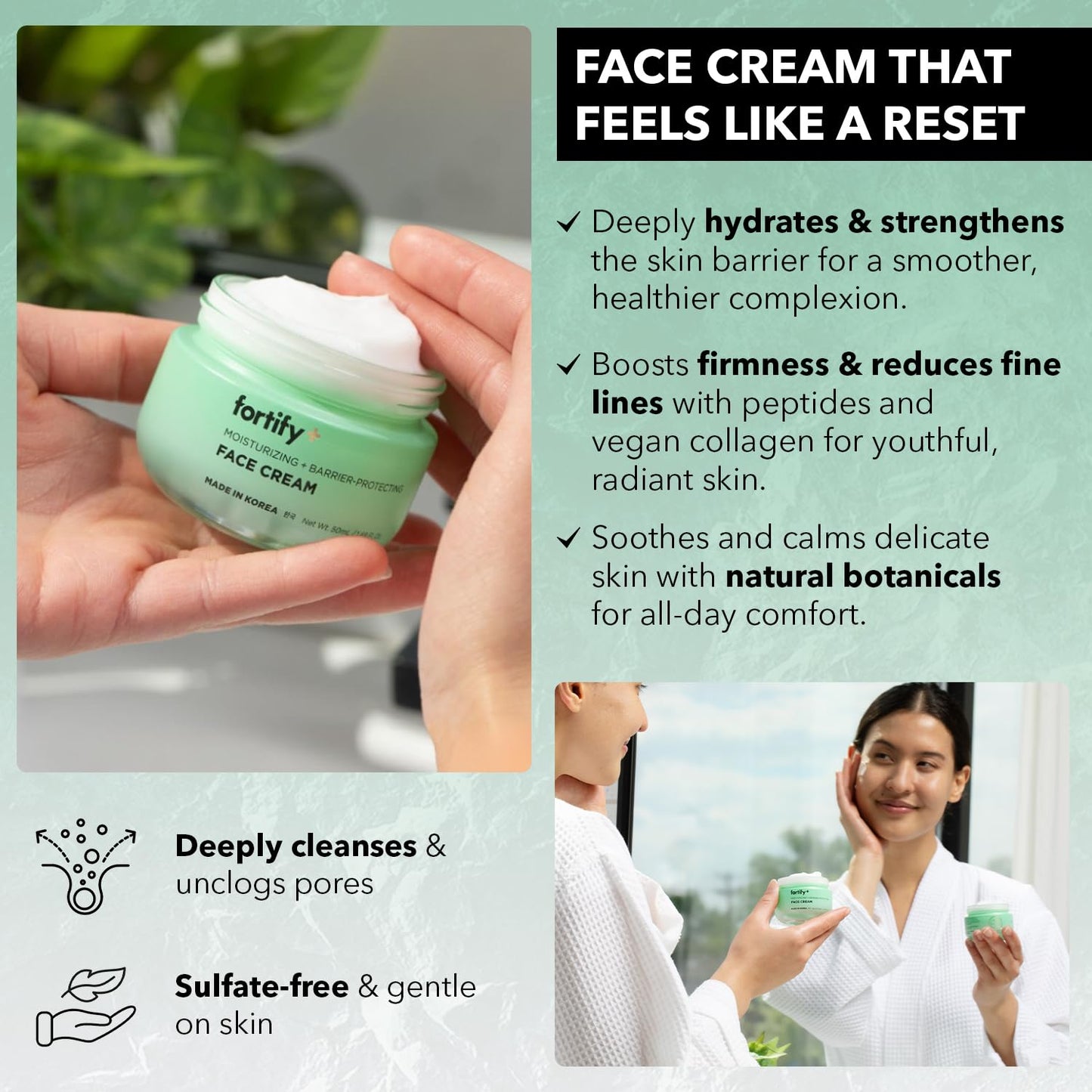 Fortify Skincare Age-Defy Set, 3-In-1: Detox, Treat, Boost with Cica & Zeolite - Ultra Hydrating, Firming & Barrier Care - Dermatologist Tested, Anti Aging Korean Skin Care, Clean Beauty - 4 Pack