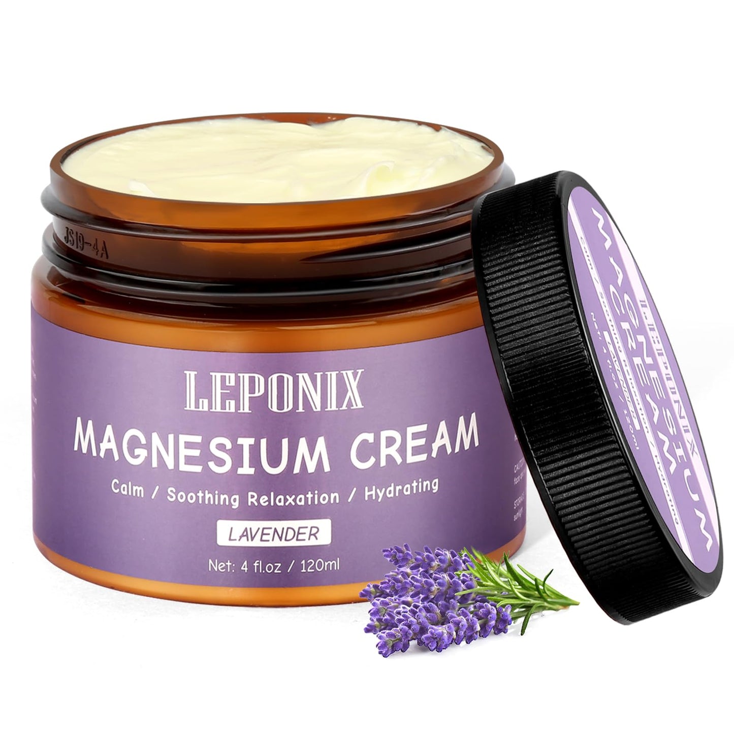 Magnesium Cream for Sleep & Muscle Recovery - Soothing Topical Magnesium Lotion for Leg Cramps, Joint Comfort, Pain Relief - Relaxing Magnesium Body Butter for Men Women Kids (120ml, Unscented)