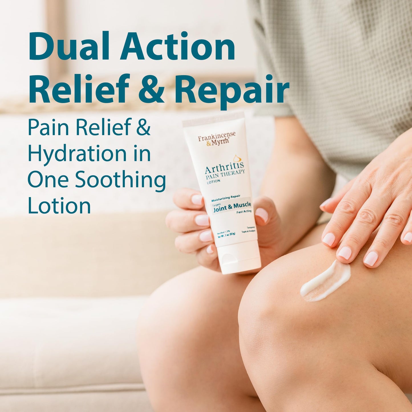 Frankincense & Myrrh Arthritis Pain Therapy Lotion, Joint & Back Relief 3oz