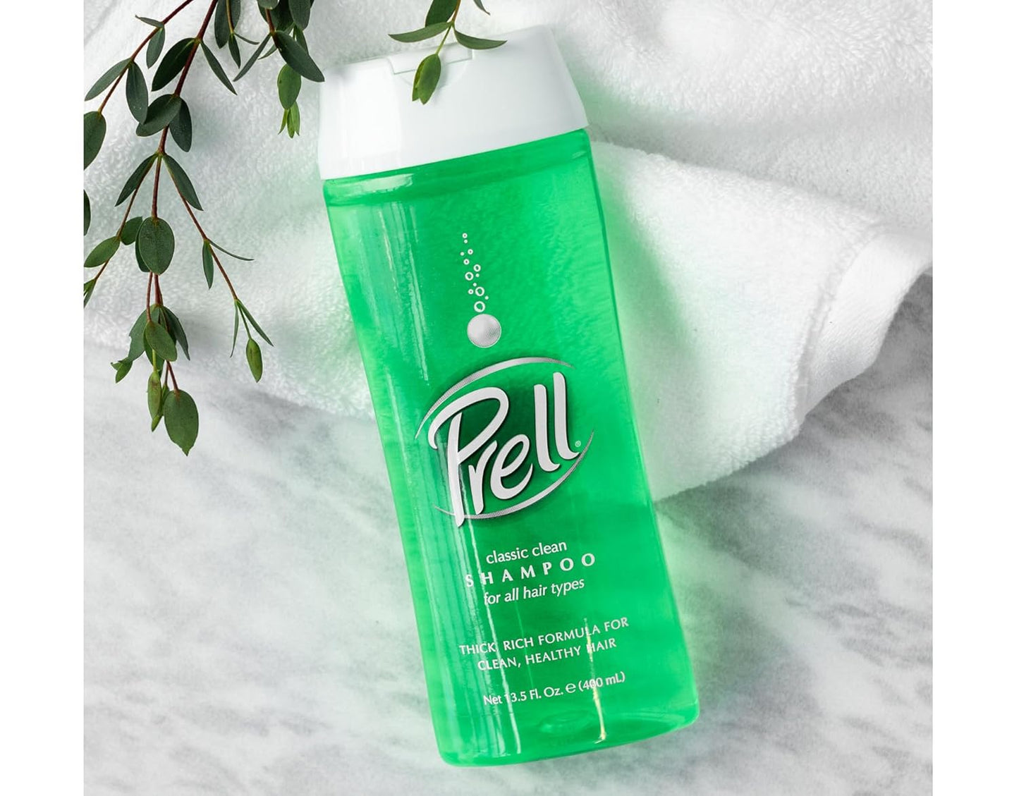Prell Shampoo, Classic Clean 13.5 Fluid Ounce, 5 Count.