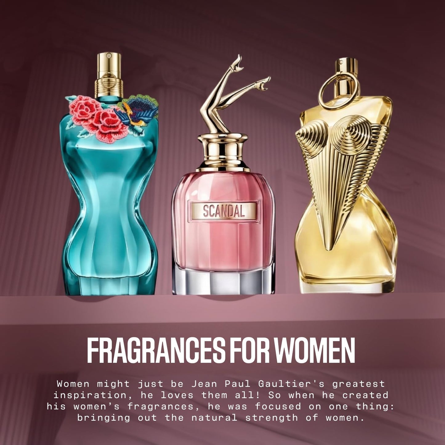 Jean Paul Gaultier Scandal Eau de Parfum for Women - Long Lasting Gourmand Chypre Women's Perfume with Gardenia, Honey and Patchouli - Designer Fragrance Spray, 1 oz