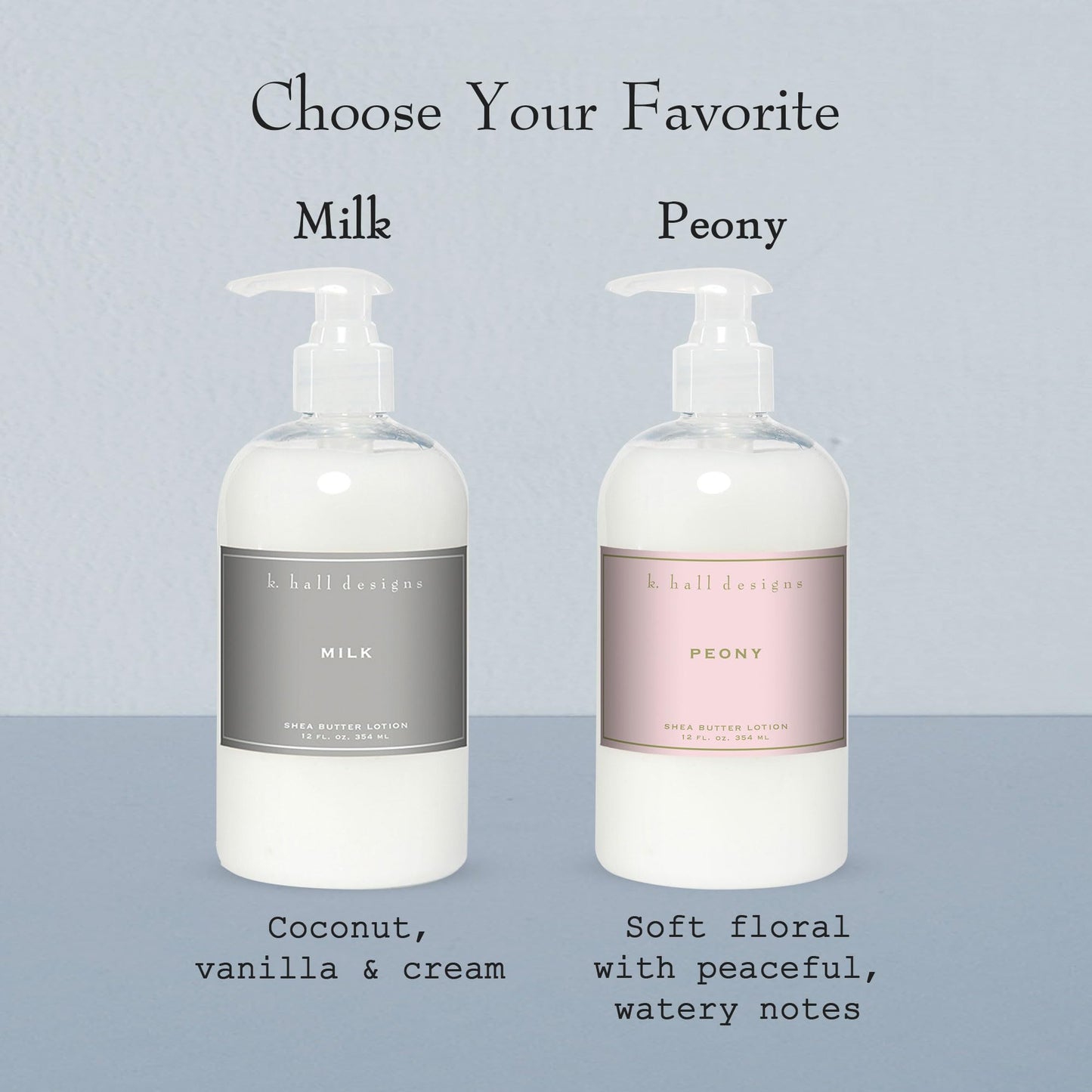 K. Hall Designs Milk Scented Shea Butter Lotion for Dry Skin, Creamy-Sweet Scent with Coconut & Vanilla, Shea Moisturizing Lotion for Sensitive Skin, 12oz