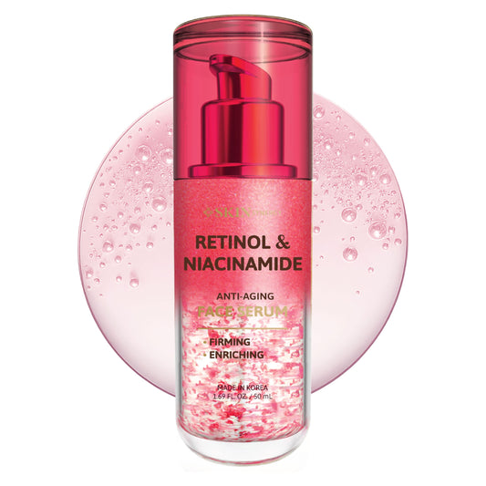 Skin Synergy Retinol & Niacinamide Serum For Face – Softens Fine Lines, Refines Pores & Evens Tone For a Smoother Look – Dermatologist Tested, Korean Skin Care, Vegan, Clean Beauty – 1.69 Fl Oz