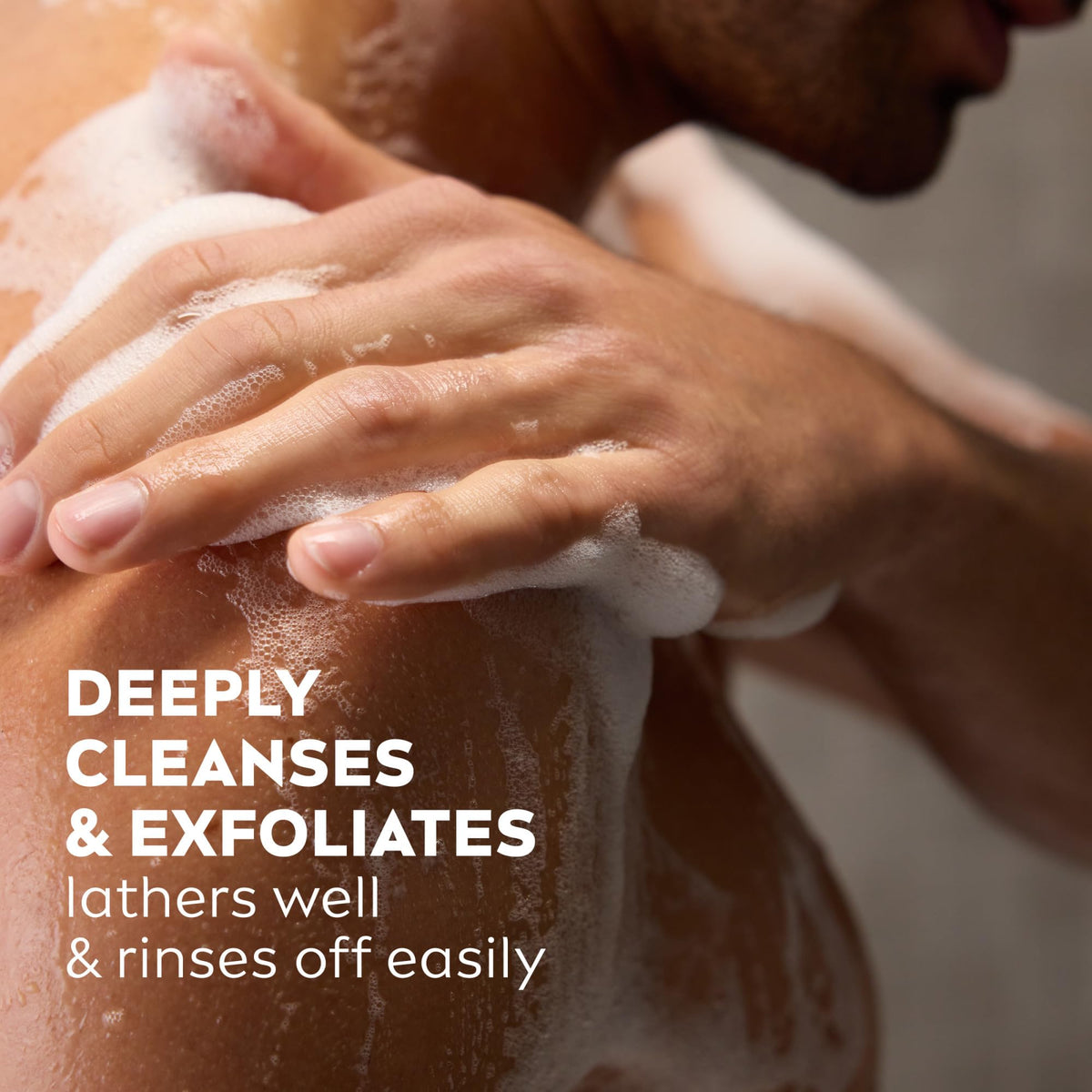 NIVEA MEN Deep Clean Rock Salts Body Wash with Scrub Particles and Natural Rock Salt, Exfoliating Body Wash for Men, Cleanses Without Drying Skin, 16.9 Fl Oz Bottle, Pack of 3