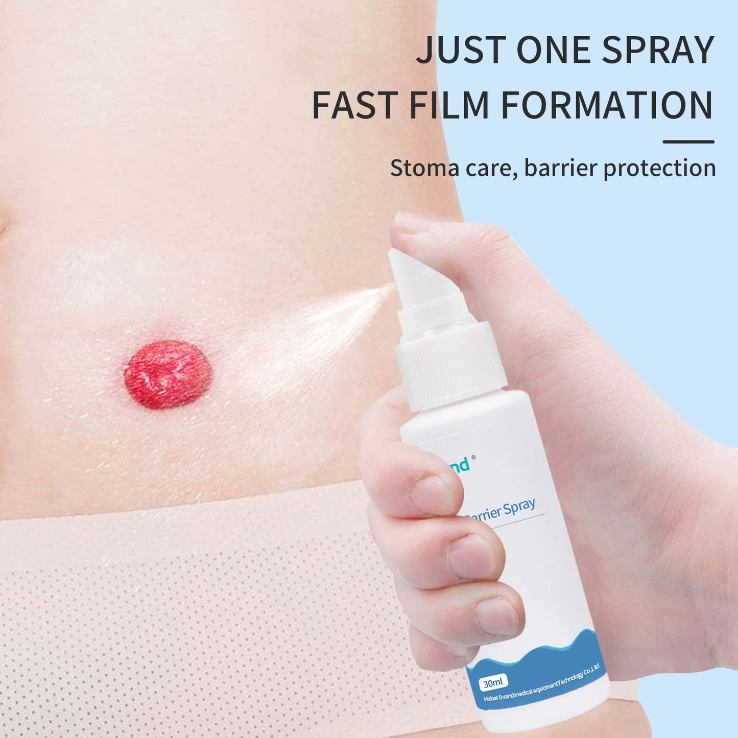 No Sting Ostomy Barrier Spray - Skin Barrier Film for Sensitive Skin - Skin Barrier for Protection Around Stomas and Wounds