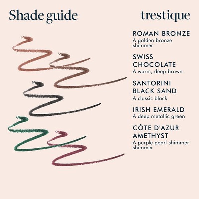 TRE'STIQUE Eyeliner, Refillable Long Lasting Eyeliner Pencil With Built-In Smudger And Sharpener, Clean Beauty Eye Pencil, Sustainable