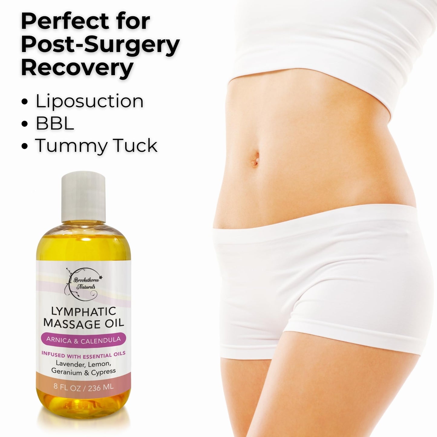 Lymphatic Massage Oil for Massage Therapy with Arnica & Lavender Oil